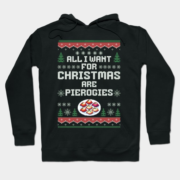 All I Want For Christmas are Pierogies Pierogi Dumplings Sticker Hoodie by ThesePrints